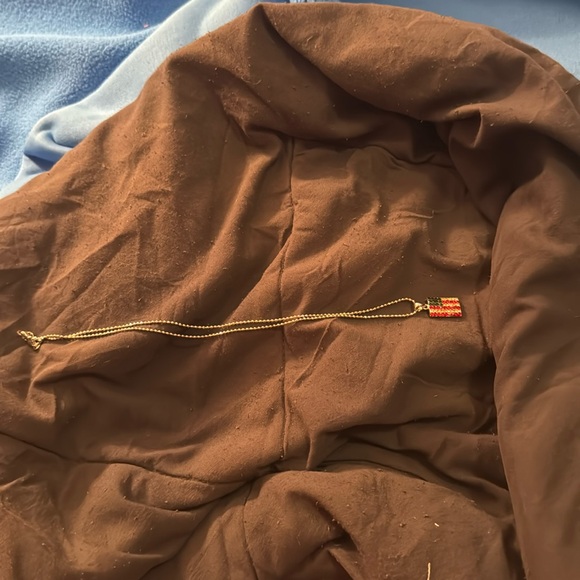 AMERICAN FLAG / 12” STERLING SILVER CHAIN - Picture 1 of 1